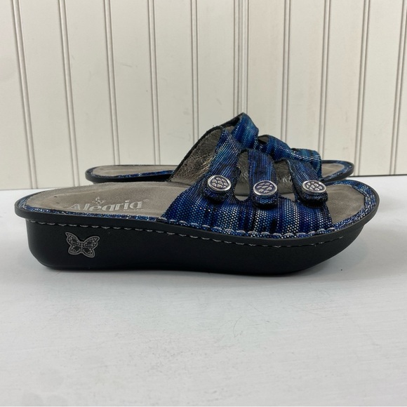 Alegria by PG Lite Fiona Fio-140 Blue Triple Strap Slide Sandals Sz 37 7/7.5‎ - Picture 3 of 12